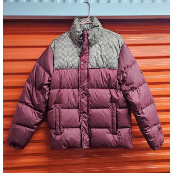 Coach Colorblock Signature Puffer Jacket Mens Small - Picture 1 of 11